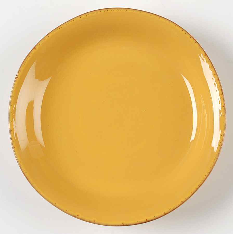 Fantasia Yellow (Solid Color) Salad Plate by Vietri (Italy)-1