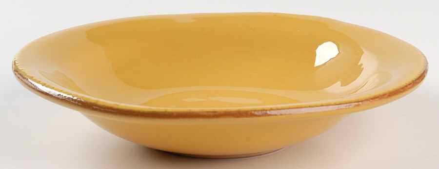 Fantasia Yellow (Solid Color) 8" Individual Pasta Bowl by Vietri (Italy)-1