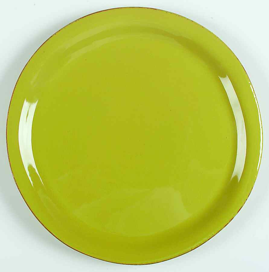 Fantasia Lime (Solid Color) Dinner Plate by Vietri (Italy)-1