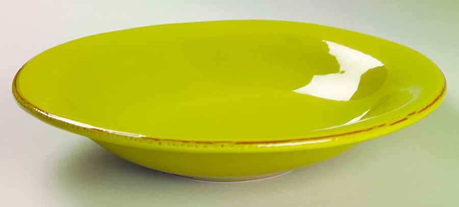 Fantasia Lime (Solid Color) 8" Individual Pasta Bowl by Vietri (Italy)-1