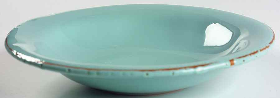 Fantasia Light Blue (Solid Color) 8" Individual Pasta Bowl by Vietri (Italy)-1