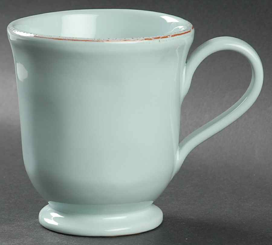 Fantasia Light Blue (Solid Color) Footed Mug by Vietri (Italy)-1