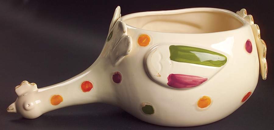 Pallini Chicken Planter by Vietri (Italy)-1