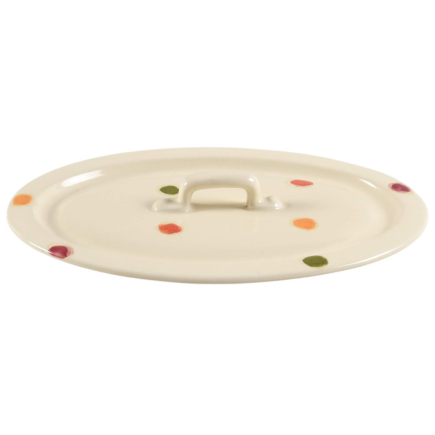 Pallini Lid for 2.5 Quart Oval Covered Casserole by Vietri (Italy)-1