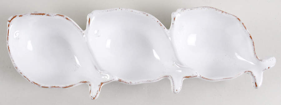 Pesce Bianco White 3-Part Relish by Vietri (Italy)-1