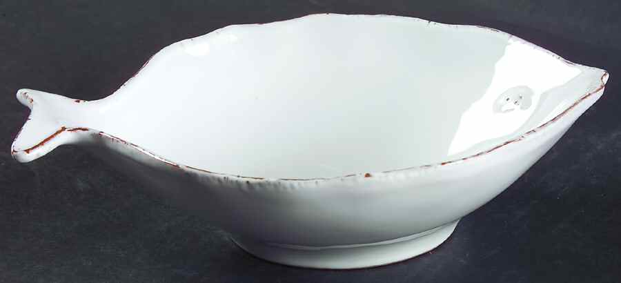 Pesce Bianco White Soup/Cereal Bowl by Vietri (Italy)-1