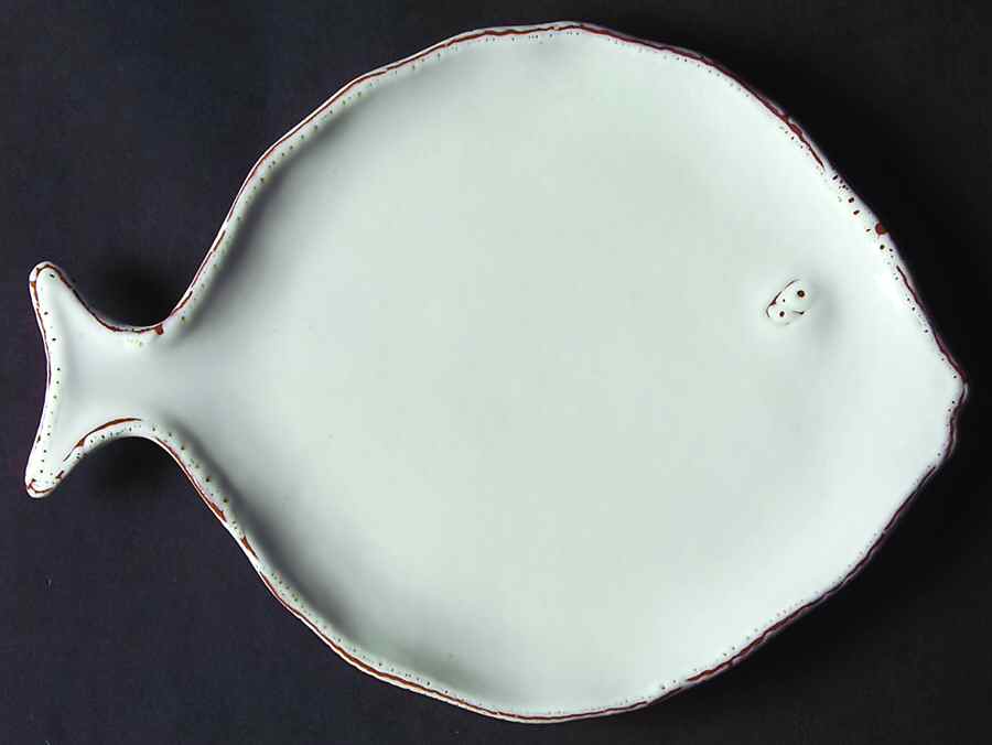 Pesce Bianco White Salad Plate by Vietri (Italy)-1