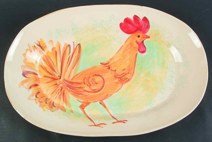 Aurora 19" Oval Serving Platter by Vietri (Italy)-1