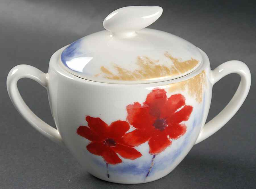 Carmine Sugar Bowl & Lid by Vista Alegre-1