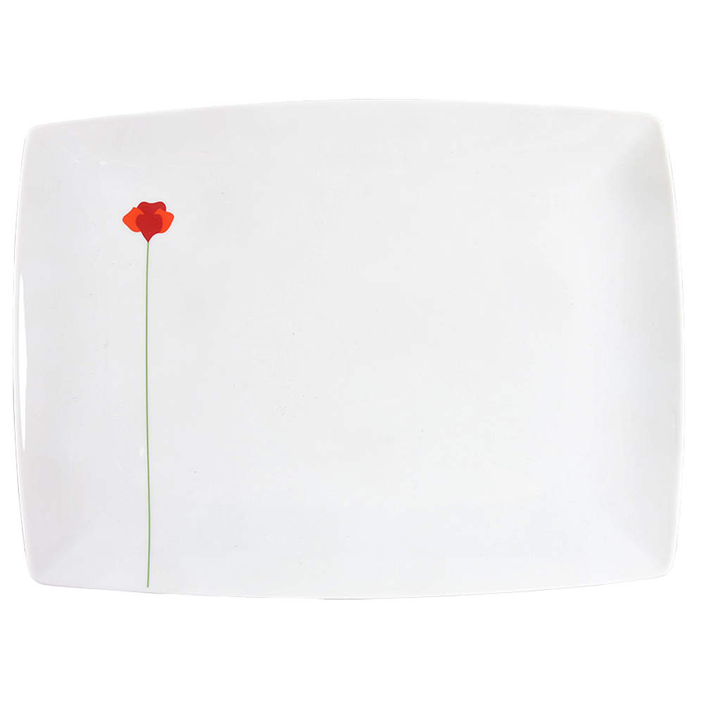 Poppy Papoilas 15" Rectangular Serving Platter by Vista Alegre-1