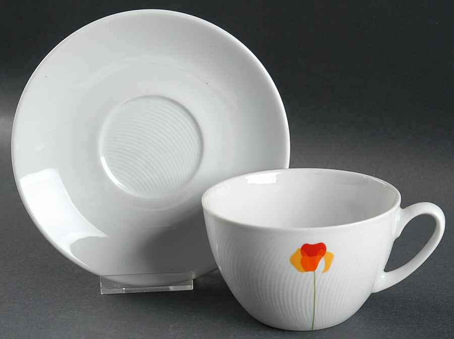 Poppy Papoilas Breakfast Cup & Saucer Set by Vista Alegre-1