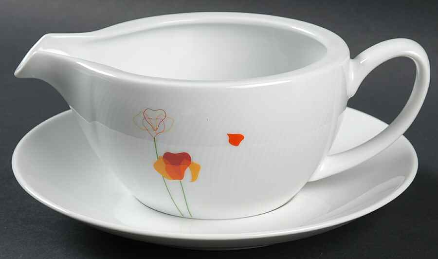 Poppy Papoilas Gravy Boat & Underplate by Vista Alegre-1