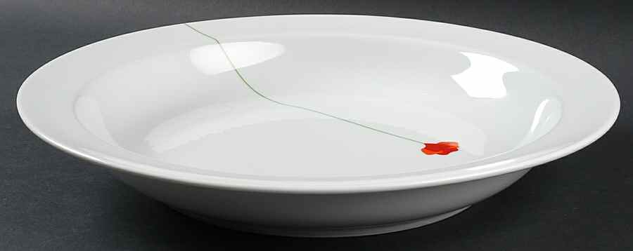 Poppy Papoilas 13" Deep Round Platter by Vista Alegre-1