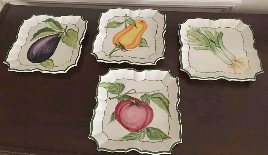 Vegetables Salad/Dessert Plate by Vietri (Italy)-1