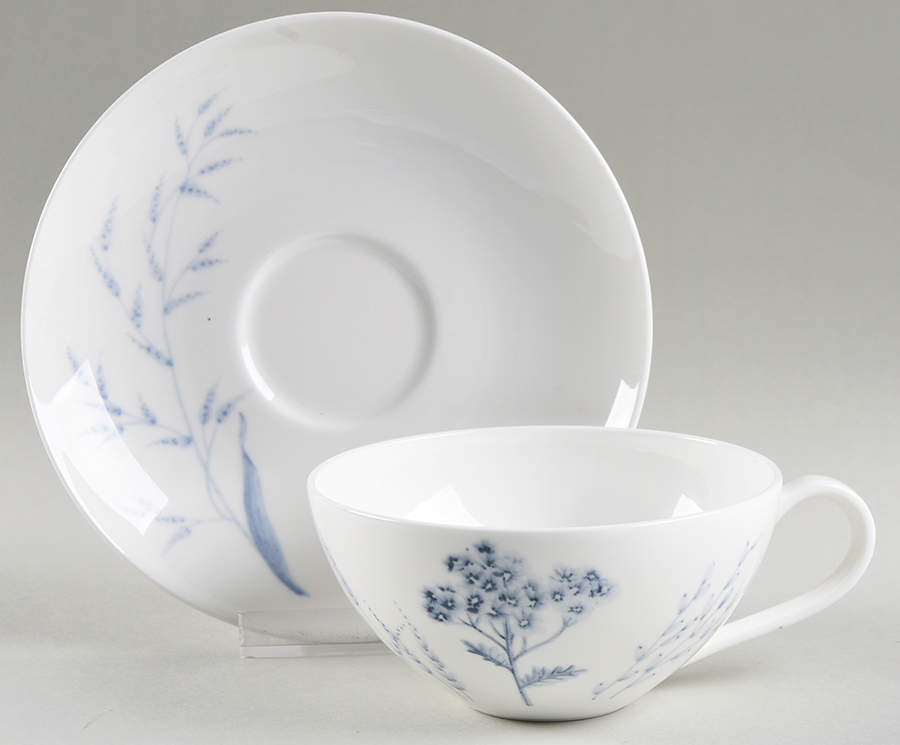 Blue Meadow Flat Cup & Saucer Set by Villeroy & Boch-1