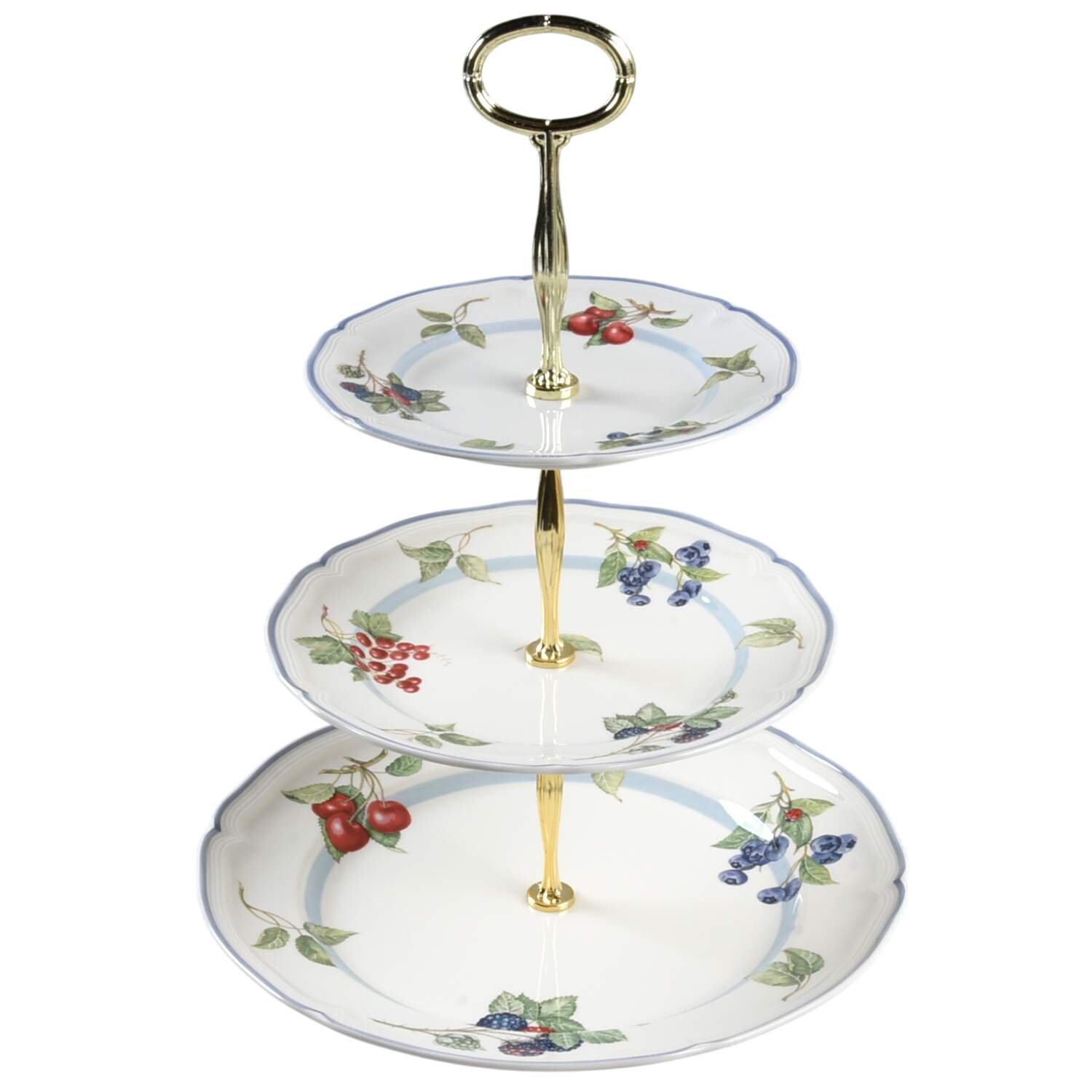 Cottage 13 7/8"-14 1/4" 3-Tiered Serving Tray(DP,SP,BB) HC by Villeroy & Boch-1