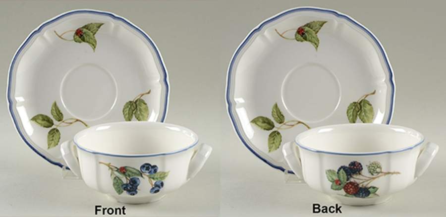Cottage Flat Cream Soup Bowl & Breakfast Saucer Set by Villeroy & Boch-1