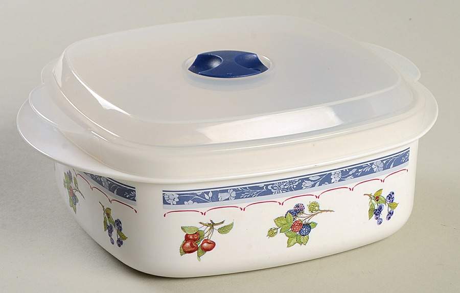 Cottage 16 Oz Square Plastic Microwave Bowl w/Vent Lid by Villeroy & Boch-1