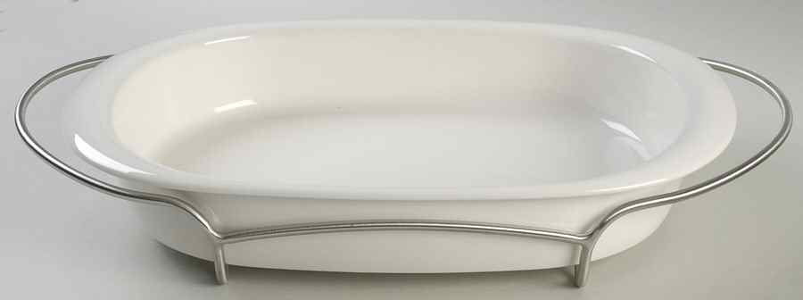 Home Elements 15" Oval Baker & Metal Stand by Villeroy & Boch-1
