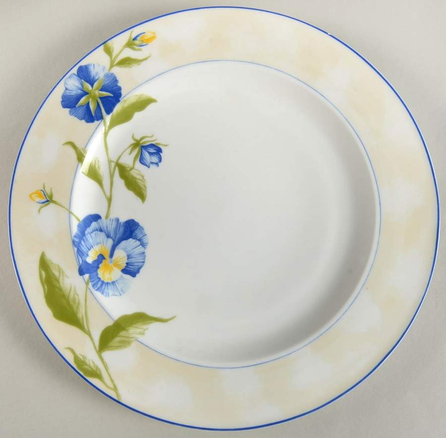Blue Pansy 12" Chop Plate (Round Platter) by Victoria & Beale-1