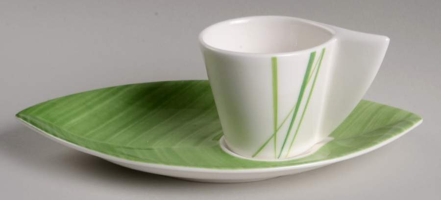 Palm Leaf Snack Plate & Cup Set by Villeroy & Boch-1