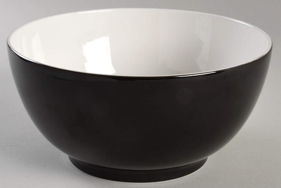 Wonderful World Black 8" Round Vegetable Bowl by Villeroy & Boch-1
