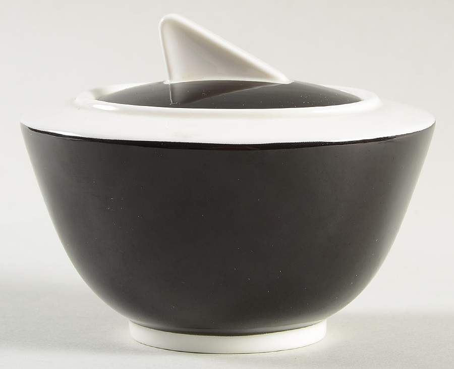 Wonderful World Black Sugar Bowl & Lid by Villeroy & Boch-1