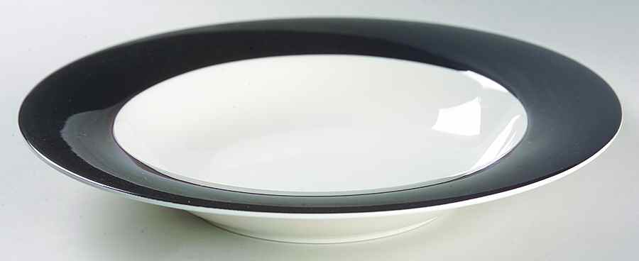 Wonderful World Black Large Rim Soup Bowl by Villeroy & Boch-1
