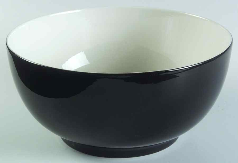 Wonderful World Black 9" Round Vegetable Bowl by Villeroy & Boch-1