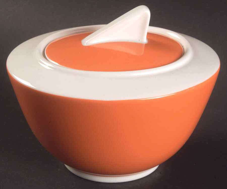 Wonderful World Orange Sugar Bowl & Lid by Villeroy & Boch-1