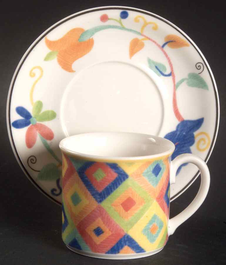 Wonderful World Ipanema Flat Demitasse Cup & Saucer Set by Villeroy & Boch-1