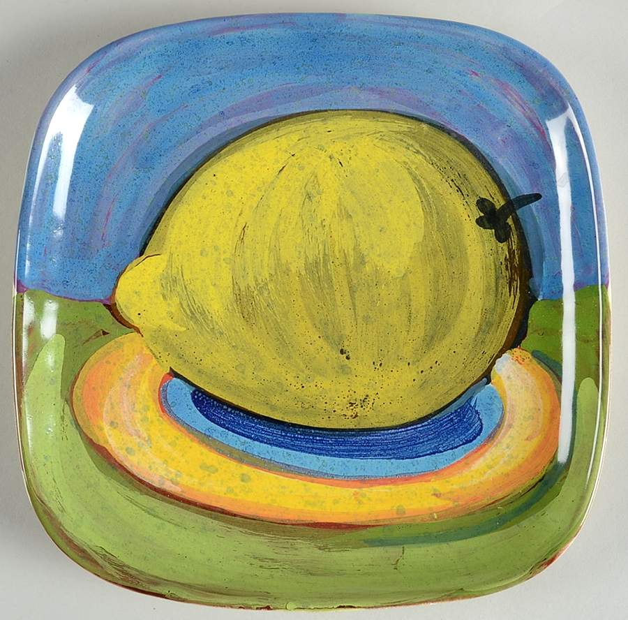 Summer Fruit Square Salad Plate by Vietri (Italy)-1