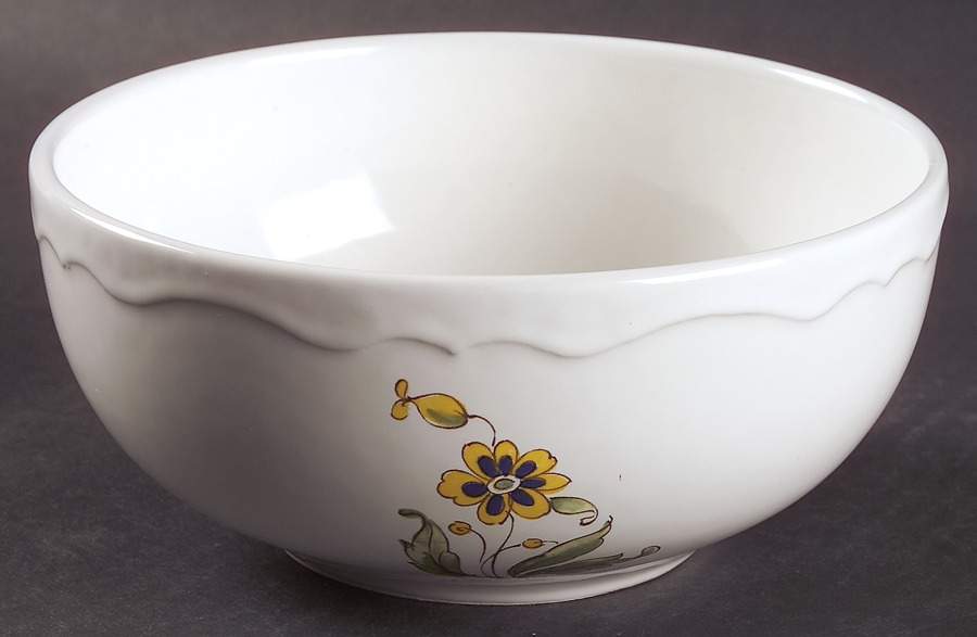 Vieux Provence Green Trim Soup/Cereal Bowl by Varages-1