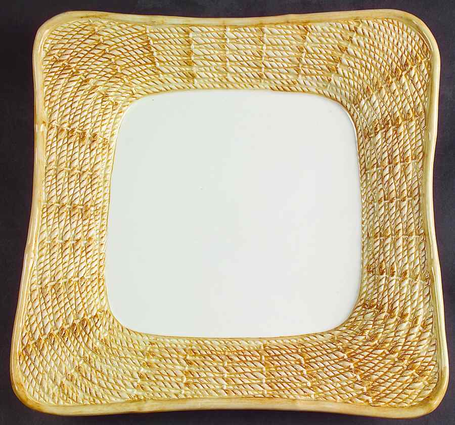 Bambu Dinner Plate by Vietri (Italy)-1