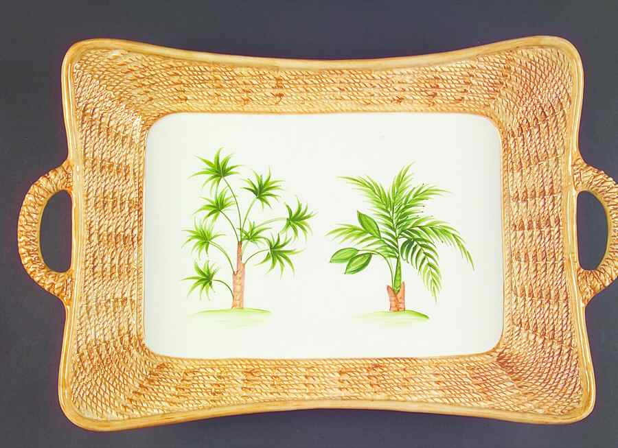 Bambu 17" Rectangular Serving Platter by Vietri (Italy)-1