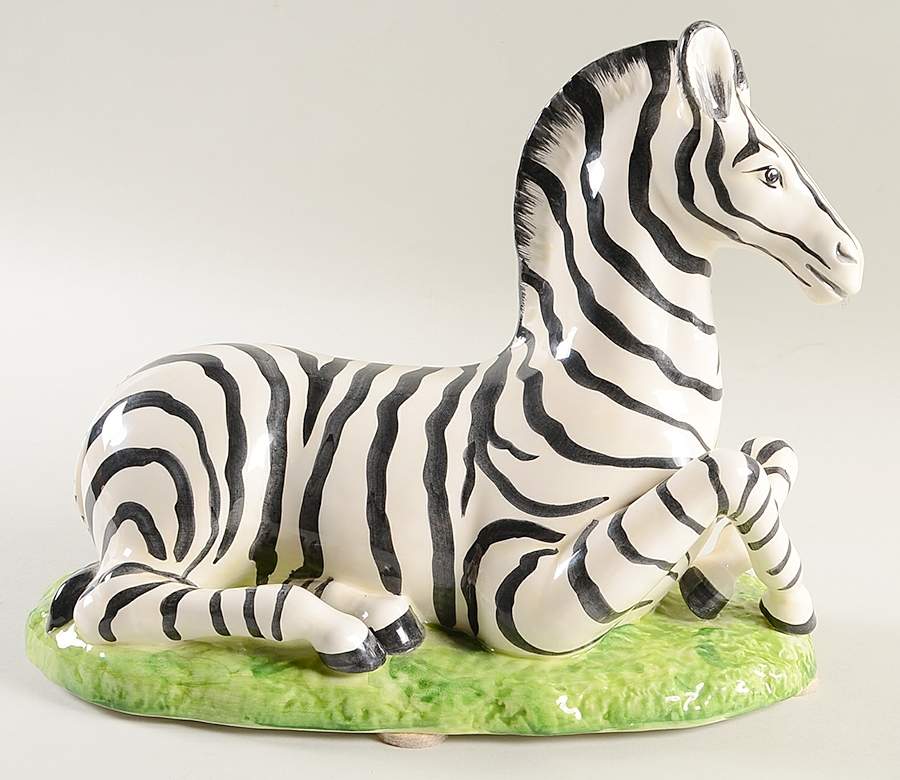 Bambu Zebra Figurine by Vietri (Italy)-1
