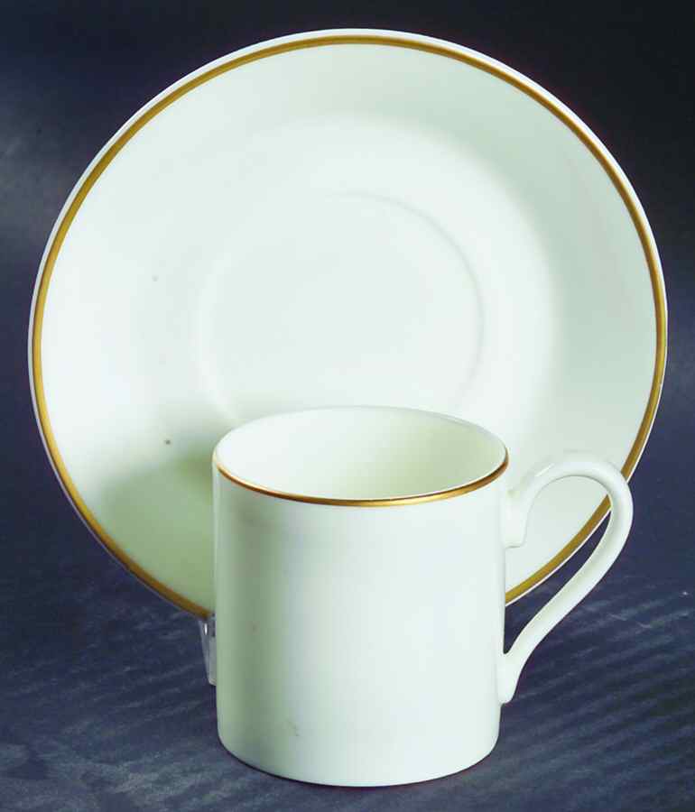 Charleston Gold Flat Demitasse Cup & Saucer Set by Villeroy & Boch-1