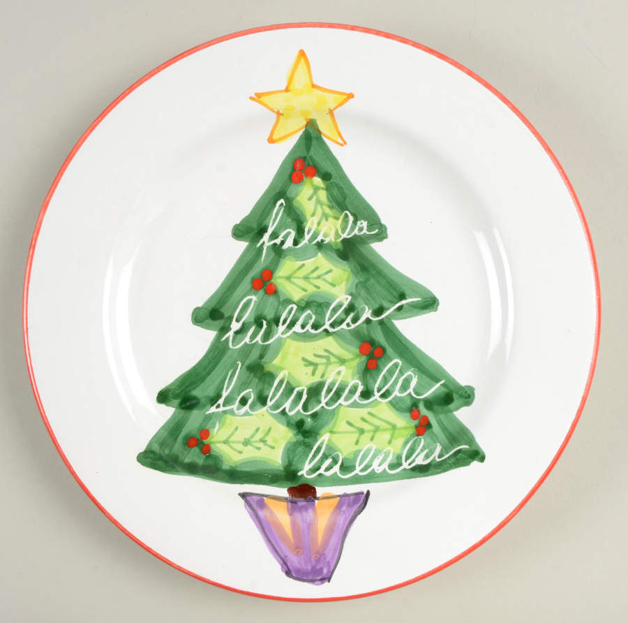 Jingle Salad Plate by Vietri (Italy)-1