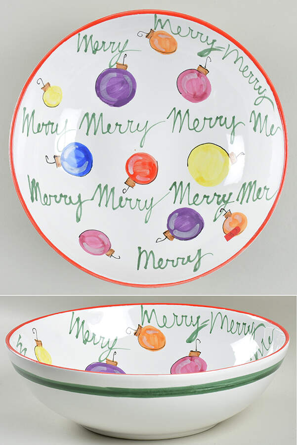 Jingle 11" Large Salad Serving Bowl by Vietri (Italy)-1