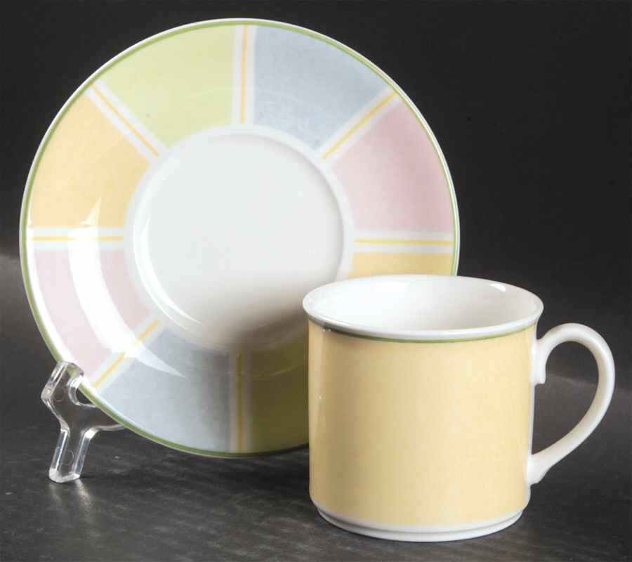 Twist Colour Flat Cup & Saucer Set by Villeroy & Boch-1