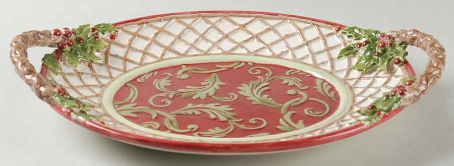 Joy Noel 12" Oval Handled Tray by Villeroy & Boch-1