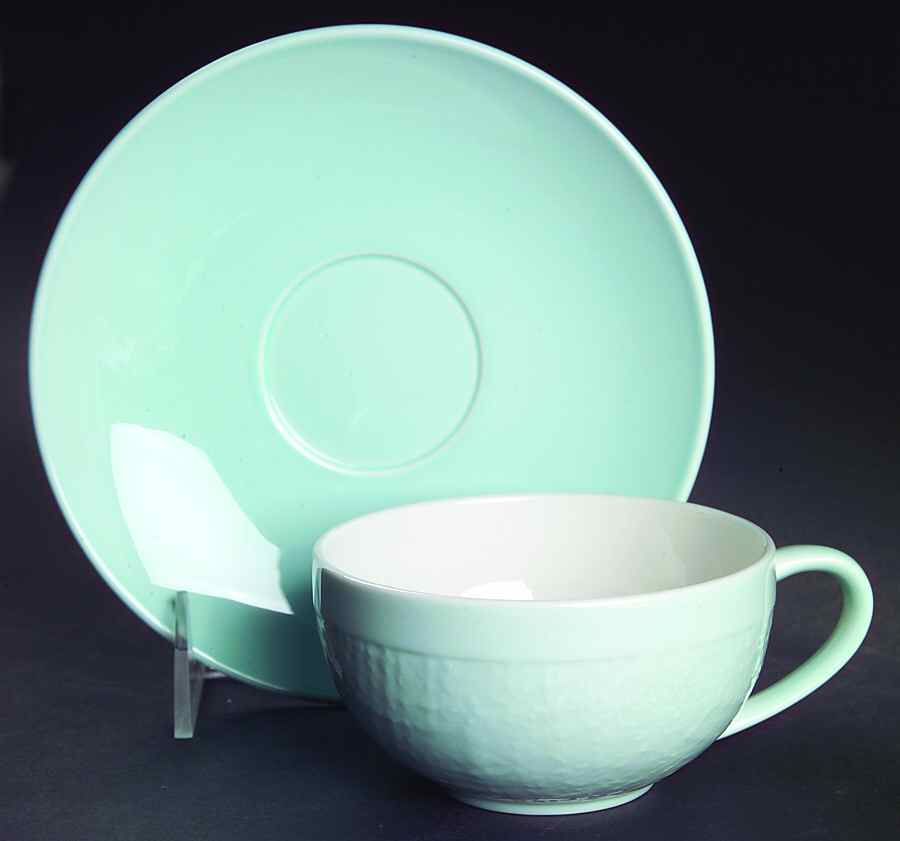 The Noir Flat Cup & Saucer Set by Villeroy & Boch-1