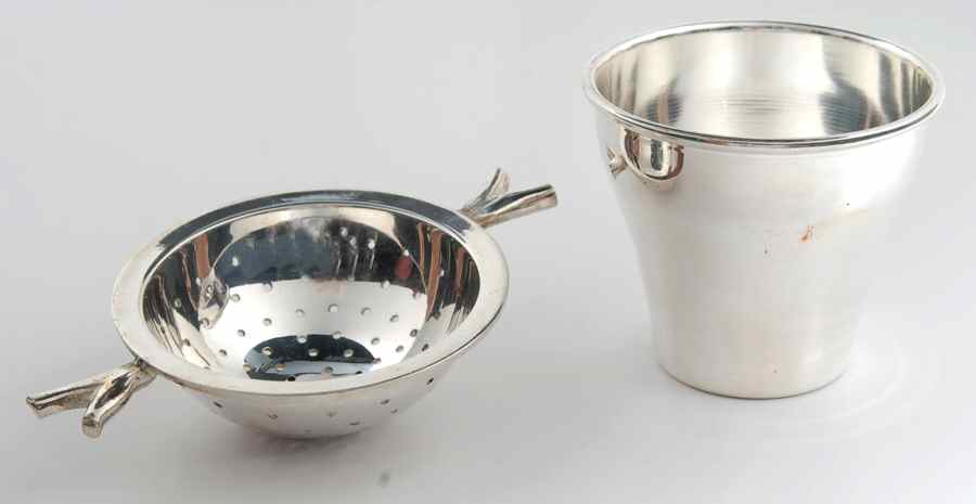 The Vert Silverplate Tea Strainer & Bowl by Villeroy & Boch-1