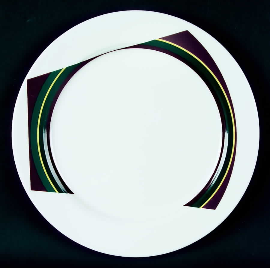 Archipiatti 1 Green and Brown Large Dinner Plate by Villeroy & Boch-1