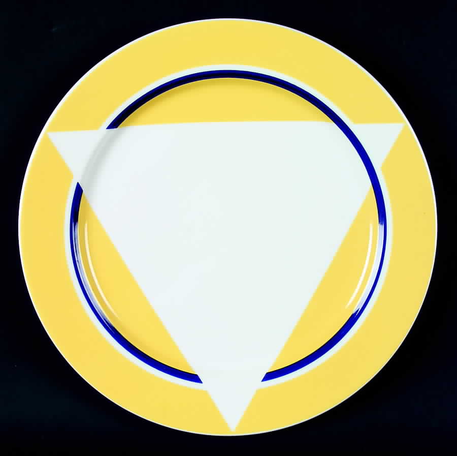 Archipiatti 2 Yellow and Blue Large Dinner Plate by Villeroy & Boch-1