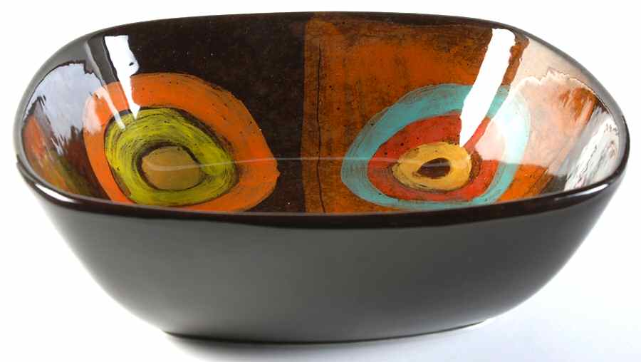 Fusione 10" Square Vegetable Bowl by Vietri (Italy)-1