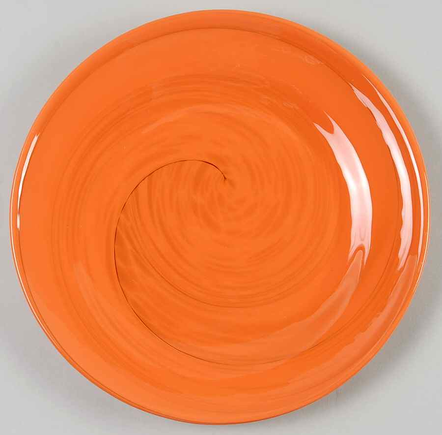 Murano Arancio (Orange) Dinner Plate by Vietri (Italy)-1