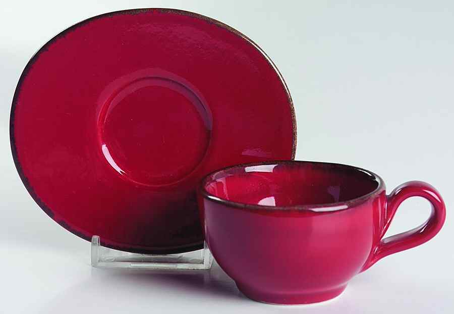 Tramonto Flat Demitasse Cup & Saucer Set by Vietri (Italy)-1