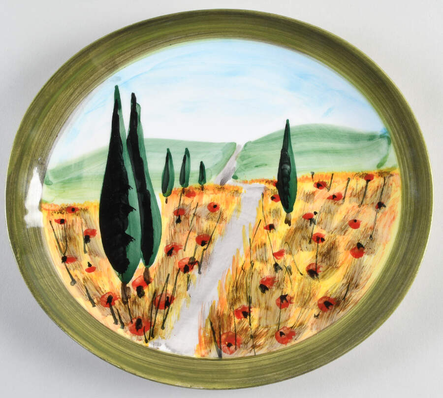 Vendemmia 11" Oval Serving Platter by Vietri (Italy)-1