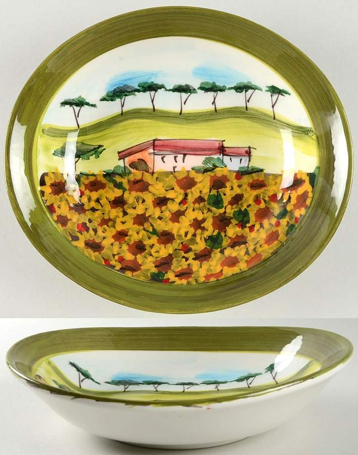 Vendemmia 10" Oval Vegetable Bowl by Vietri (Italy)-1